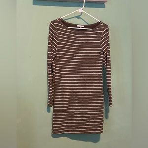 Soprano Olive Long Sleeve Elbow Patch Dress